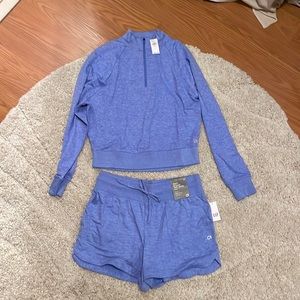 Gap Jersey Set - quarter zip dolman top and shorts